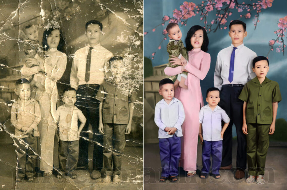Phục Chế Ảnh Cũ Ghép Ảnh Gia Đình – Giá Hợp Lý Chất Lượng Cao
